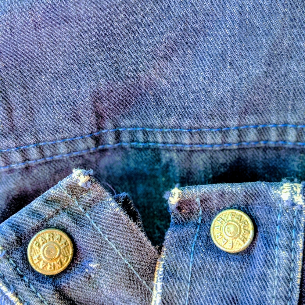 Vintage 1970s unisex kids denim jean Jacket Farah - Picture 4 of 5